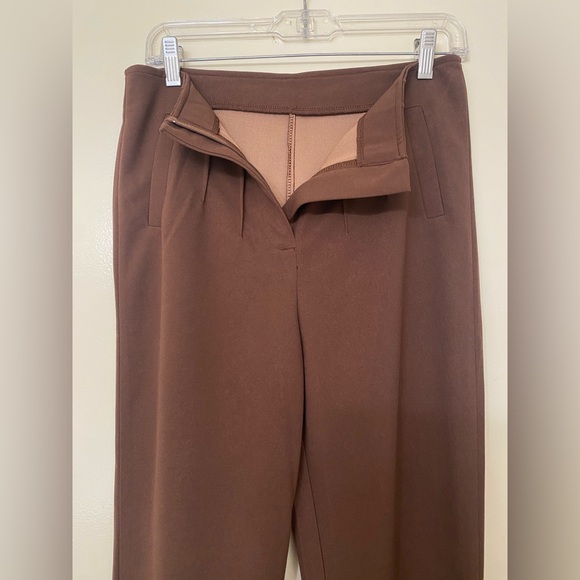 Brown High-Waisted Cropped Trousers - Picture 7 of 7